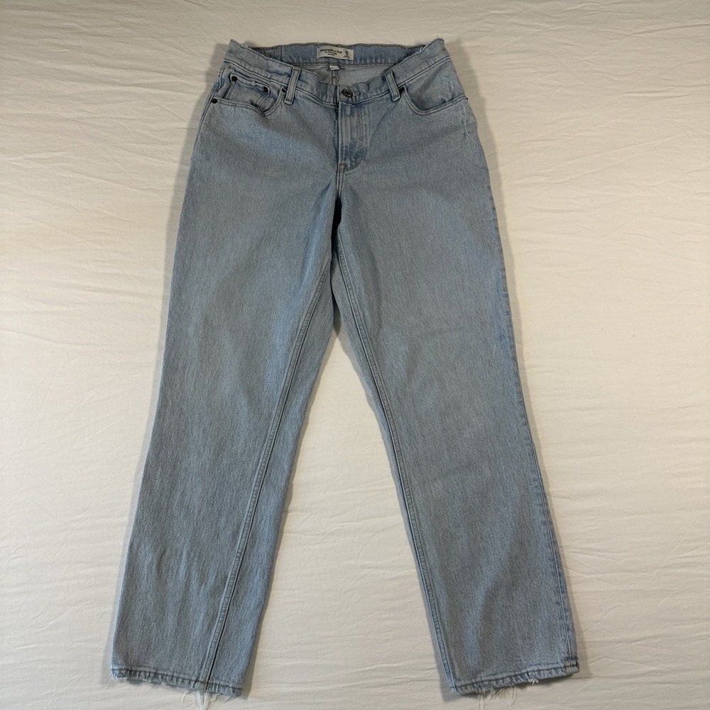 Abercrombie & Fitch The 90s Straight Low Rise Jeans Womens 29 8 Curve Love Denim